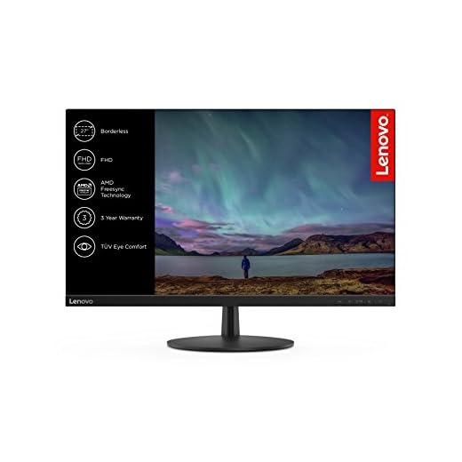 Lenovo L27i -Monitor de 27" (Pantalla Full HD, 1920 x 1080 pixeles, tiempo de respuesta de 4 ms), Color negro