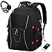 NEWHEY Zaino Uomo Zaino Porta PC 17 Pollici Zaino PC Portatile con Porta USB Impermeabile 17.3 Pollici Notebook Zaini per Laptop per Lavoro Viaggio Scuola Bussiness Nero