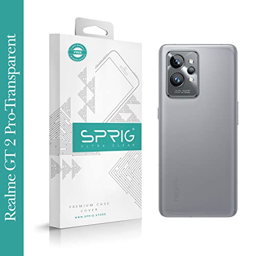 Image of SPRIG Compatible with Realme GT 2 Pro Phone Transparent Miracle Material Premium Back Cover Drop Tested Shock Proof Mobile Case for Men, Women, Boys and Girls with Camera Protection (Transparent)