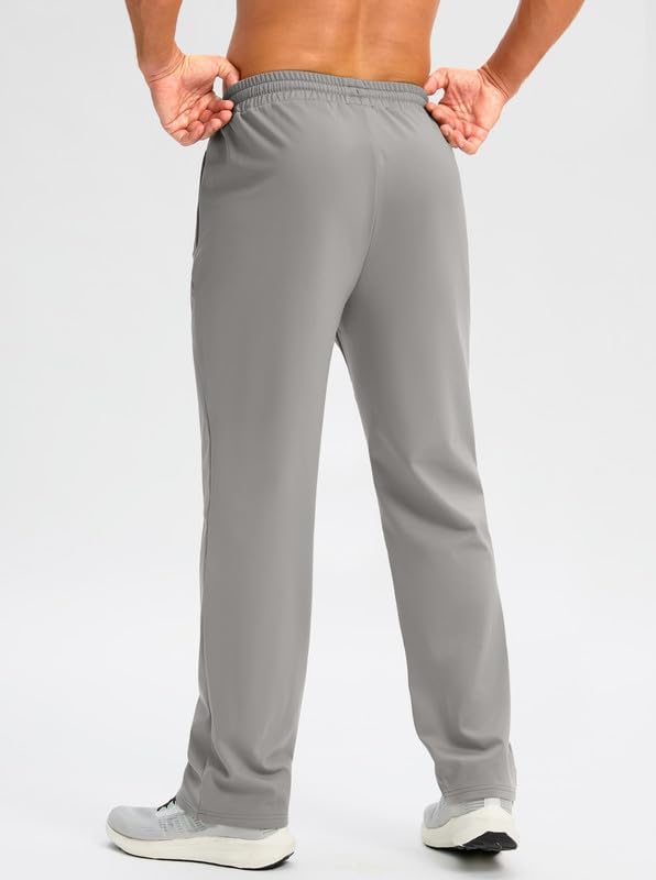 Pudolla Men's Fleece Lined Sweatpants with Zipper Pockets Winter Warm Water Resistant Athletic Pants for Workout Running - Image 4