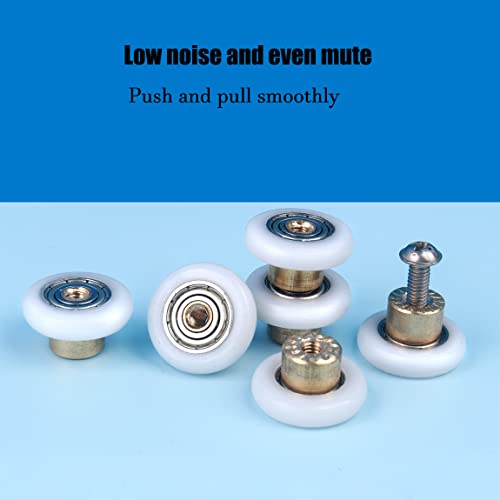 Lwcusnj 6 Pcs Shower Door Rollers Wheels, Bathroom Glass Door Replacement Part Runner Sliding Shower Door Roller Wheel-Roller (23Mm) #TOP2