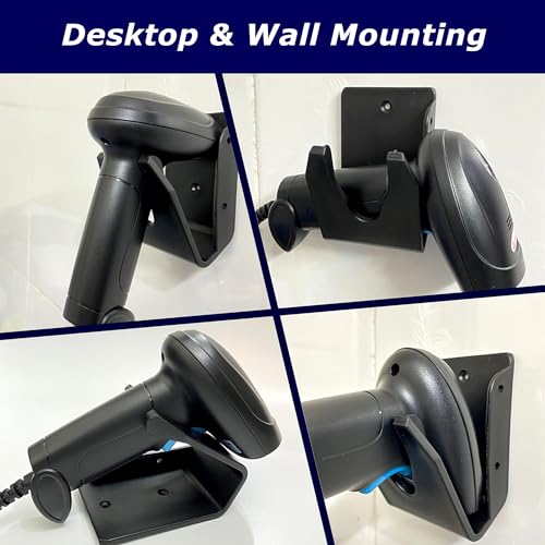 Universal Scanner Holder,Barcode Scanner Holder,Barcode Reader Bracket Wall Mount Fit for Zebra Symbol LS2208 DS2278 LI4278 Most Barcode Scanners, with Screws & Wall Stickers (Holder-A1)