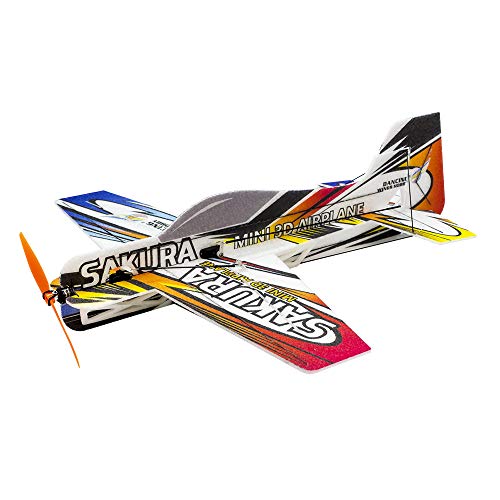 Dancing Wings Hobby RC EPP Micro Indoor 3D F3P Avión SAKURA Avión eléctrico controlado por radio 420 mm envergadura sin montar Necesita construir (E2105-145) Cover