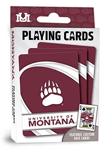 MasterPieces Family Games - NCAA Montana Grizzlies Playing Cards - Officially Licensed Playing Card Deck For Adults, Kids, And Family