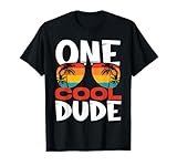 One Cool Dude Funny Birthday Boy Cool Sunglasses T-Shirt