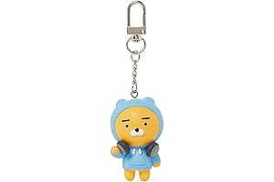 KAKAO Friends Plush Ryan and Choonsik DJ Vibe Figure Keyring