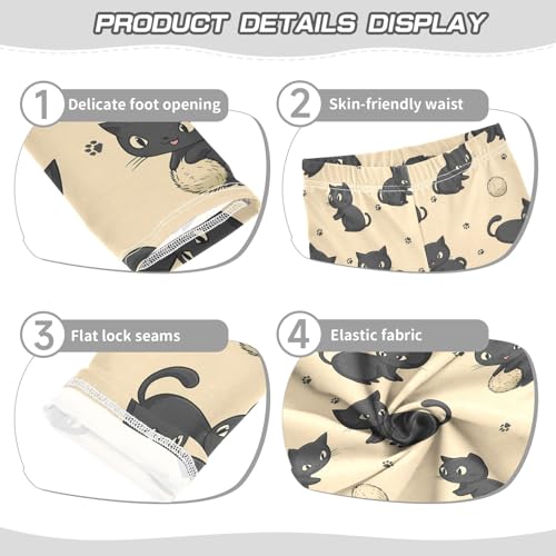 senya Girls Printed Leggings Yoga Pants Cat Pattern for Kids in 4t to 10 Years, 4T3