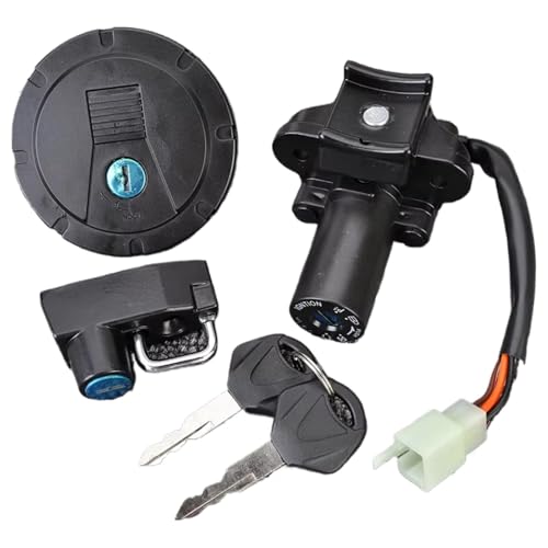 Candados Cierres Moto Compatible Con KL110 KSR PRO 2013-2014 Para KLX250 D-Tracker 2001-2014 Interruptor Encendido Tapa Combustible Para Juego Cerradura Asiento