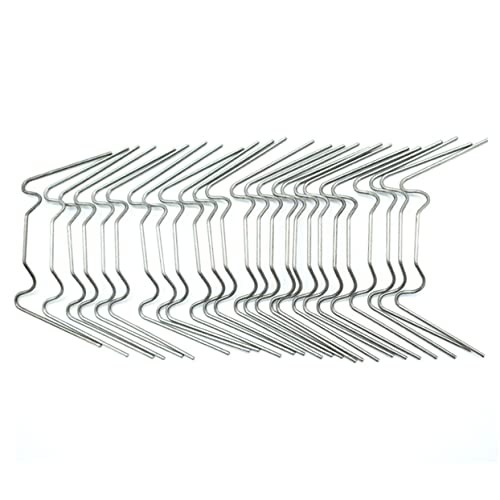 HEMOTON 50piezas Clavos De Acero Inoxidable Forma De w Estacas De Jardín para Césped y Jardinería Clavos y Exteriores Plateados