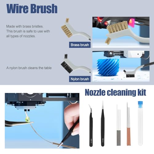 VASTOOLS Entgrater Werkzeug für 3D, 42 Stück, Reinigung 3d Drucker,Professionelles 3D Druck Zubehörset Entgratungswerkzeug für Harz, Reinigungs, Polierwerkzeuge
