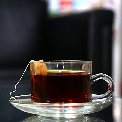 Clear Coffee Mug With Handle 6 oz,QAPPDA Glass Mugs With Handle,Warm Beverage Mugs,Glass Cups Tea Cups Latte Cups Cappuccino Mugs Set of 12 KTZB58 - Thumbnail 4