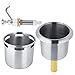Dipper Well Set Faucet, Coffee Shop Accessory Washing Tool Stainless Steel Dipperwell Set Faucet for Wash Ice Cream Coffee Spoon
