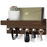 【MATÉRIAUX HAUT DE GAMME】 Avec du bois de hêtre massif d'origine et des crochets en acier inoxydable, ce porte-clés moderne est durable pour la décoration murale, et il n'y aura pas de rayures sur les crochets pour une utilisation quotidienne. Utilisez des boulons d'expansion de haute qualité et des raccords en acier inoxydable.