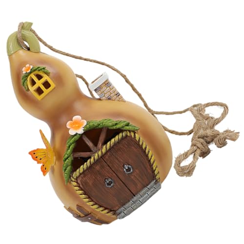 Milisten Figurine De Maison De Courge Solaire Lampe De Jardin Solaire Décoration De Maison De Courge En Résine Éclairage Paysager Lampe De Jardin Solaire Facile À Déplacer