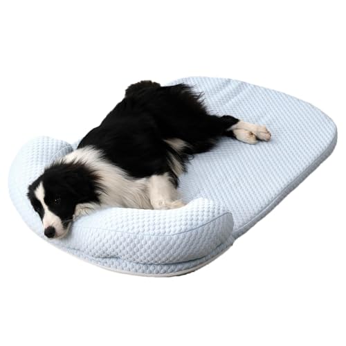 Kühlendes Hundebett, waschbares Hundekühlbett, orthopädisches kühlendes Hundebett, Kühlmatte, erhöhtes kühlendes Hundebett, tragbares kühlendes Hundebett mit rutschfester Unterseite für Haustiere