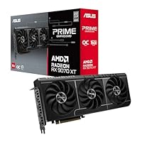 ASUS PRIME RX9070 XT OC, PCIe5, 16GB DDR6, HDMI, 3 DP, 3030MHz Clock, Overclocked, Compact SFF-Ready