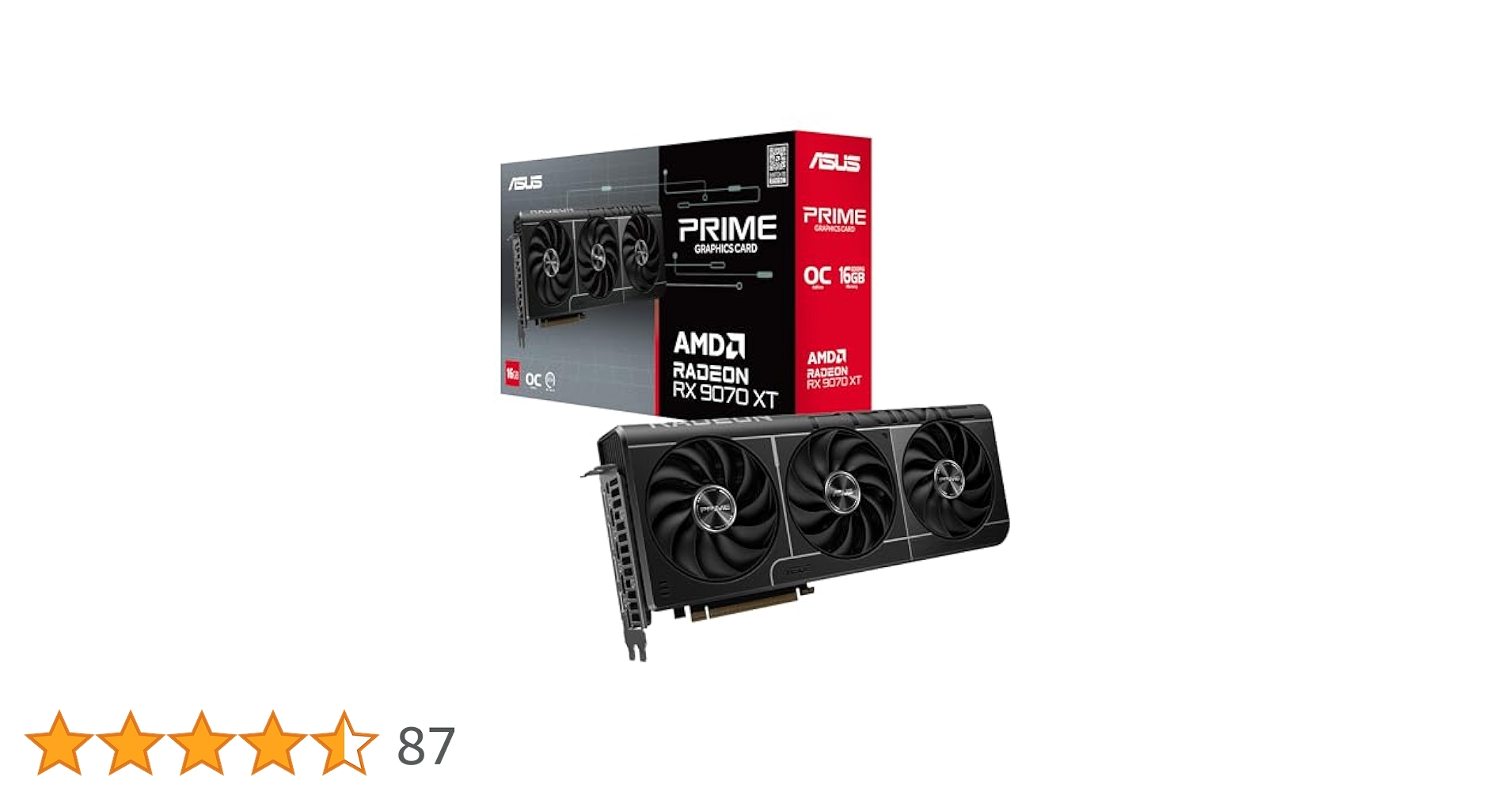 【ふくスケ】【美品】ASUS PRIME RX9070XT 16GB OC ASUS Prime Radeon RX 9070 XT OC Edition