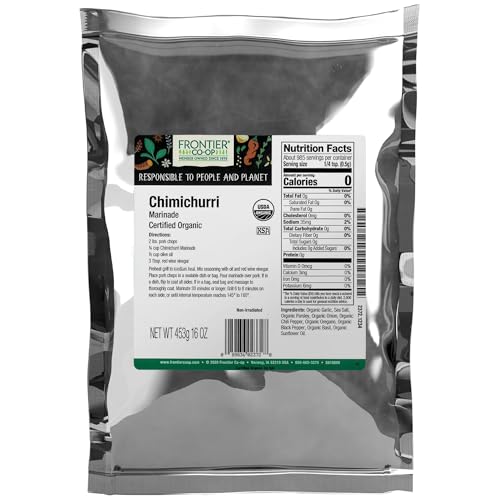 Frontier Co-op Organic Chimichurri Marinade Dry Mix, 1lb Bulk Bag - Dry Chimichurri Seasoning Marinade Mix Herb Blend for Grilling, Dips, Sauce for Steak, Dressings, Restaurant Supply image 2