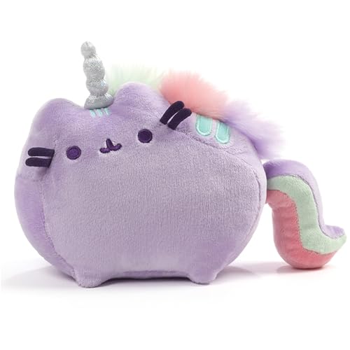 GUND Pusheen Pusheenicorn Plush Stuffed Unicorn Cat with Sound, Purple, 7.5
