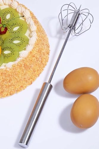 Çırpıcı Yumurta Karıştırıcı, El Mikseri Çok Fonksiyonlu Paslanmaz Çelik Yarı Otomatik Elde Tutulan İtme Tipi Çırpıcı, Süt Çırpıcı, Döner Mutfak Gereçleri Karıştırıcı - Görsel 2