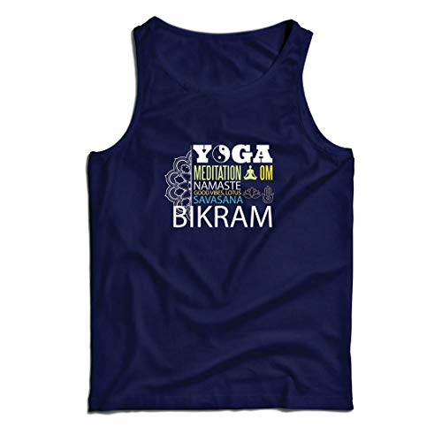 lepni.me Camisetas de Tirantes para Hombre Yoga Meditation Om Good Vibes Lotus...