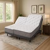 Split Queen Massaging Zero Gravity Adjustable Bed Bundle with 11' Hybrid Mattresses