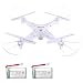 SYMA X5C-1 RC Quadcopter with Extra 2 720mAh Li-Po Batteries,4 Rotating Blade, 4-in-1 Battery Charger, 4G Micro SD Card