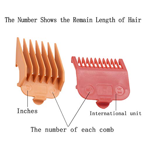 10-Color Hair Cutting Guard and Comb Set for Clippers and Trimmers