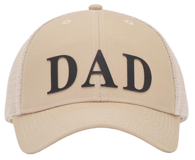 Image of Father's Day 3D DAD PVC Patch Hats, Dad Birthday or Festival Trucker Hat, Fits OSFM&XXL Head, Gifts for Husband Daddy Grandpa