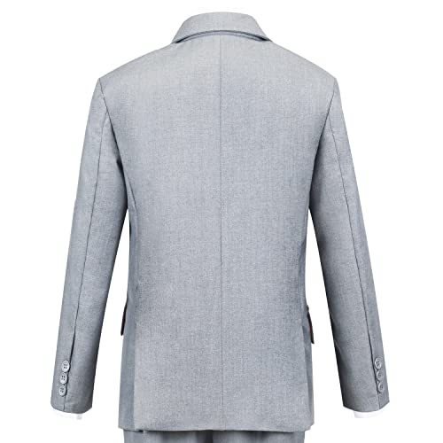 Boy Suits For Toddler Tuxedo Boys Suit For Wedding Formal Dress Outfit Kids Grey Suit Set With Vest And Tie Size 14 #TOP4