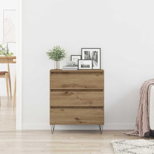 Diseño robusto en madera de roble Artisan con tres cajones para salón elegante 5
