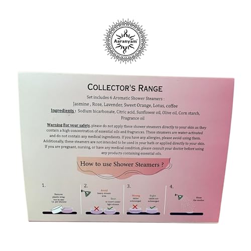 AaranyamSerenity Aromatherapy Shower Steamers - 6 Tablets (2 oz each), Shower Bombs with Essential Oils for Stress Relief, Self Care, Relaxation. Perfect for Women, Men, Moms. - Image 3