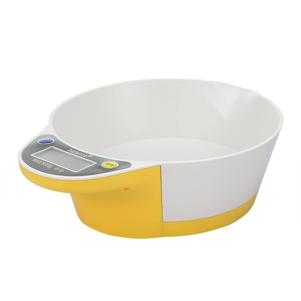 JFDBGU Household Electronic Digital Kitchen Scale LCD Display Scale Measuring Weight Hand Tool Removable(Yellow)