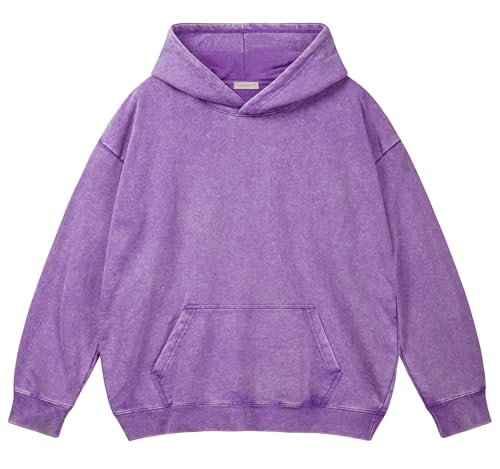 Womens Oversized Hoodies Unisex Casual Hooded Sweatshirts Vintage Wash Cotton Mens Pullover Tops