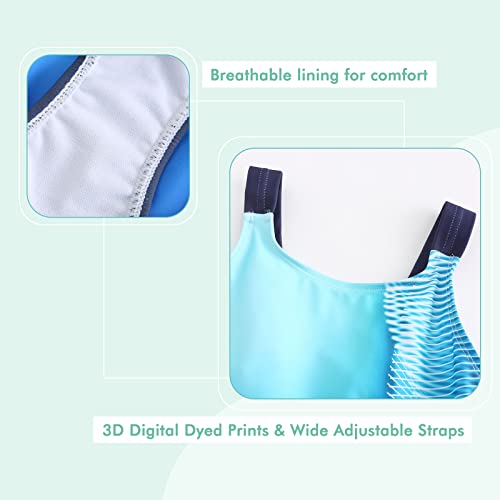 Image of Girls One Piece Swimsuits Halter Bathing Suits Summer Swimwear 3-16 Years