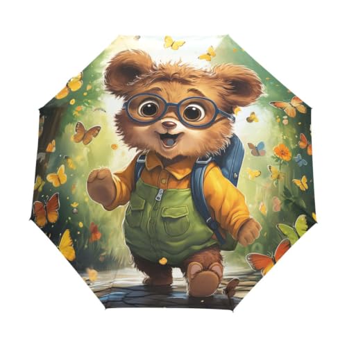 Parapluie de plage et voyage pour enfants fille avec motif ours mignon