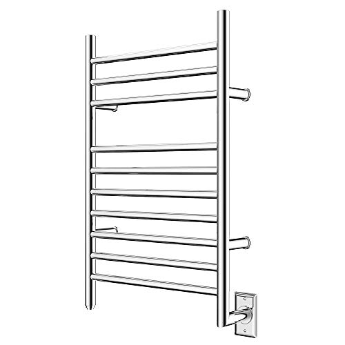 Heatgene Electric Towel Warmer, Wall Mounted Hardwired Narrow (19.7In) Towel Warmer, Compact Heated Electric Towel Racks - Mirror Polish #TOP1