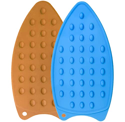 Image of Kuber Industries Iron Mat | Flexible Silicone Iron Pad | Iron Rest Pads | Heat Resistant | Anti-Slip Mat | Protective Waterproof Insulation Iron Mat | Pack of 2 | Assorted