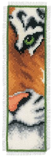 Image of Vervaco Bookmark Tiger Counted Cross Stitch Kit, Multi-Colour by Vervaco