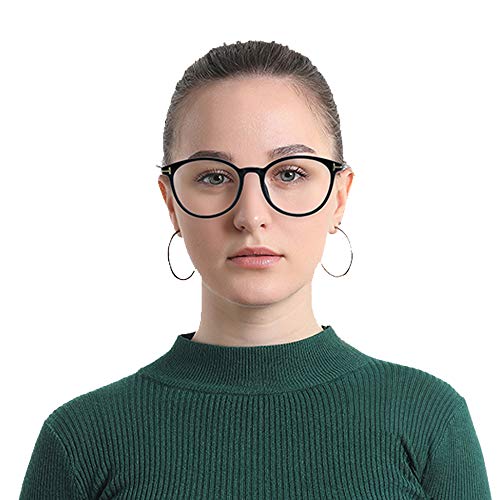 Image of VisionGlobal Blue Light Blocking Glasses for Women /Men, Computer Reading, TV Glasses, Stylish Oval Frame