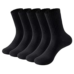 Crew Length, 5 Pairs - Black