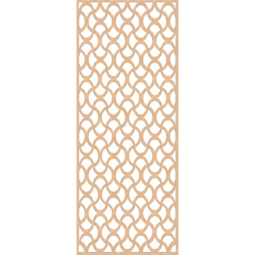 Image of Resort Decorative Pierced Fretwork Wood Wall Panels, 27 3 /8 inchW x 69 3 /8 inchH x 1 /4 inchT, Hickory