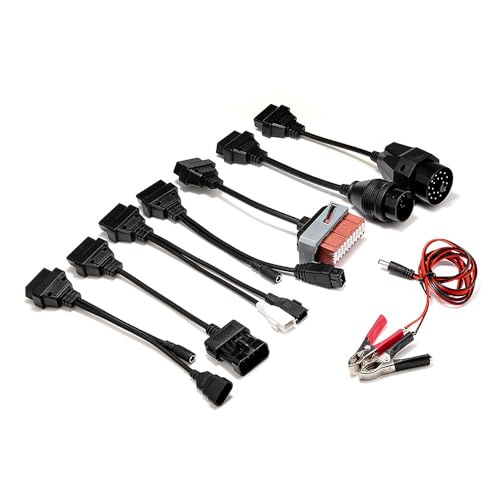 GEARMONSTER Lot de 8 câbles OBD OBD2 pour voiture - Adaptateur de diagnostic - Câble adaptateur de diagnostic pour scanner de diagnostic TCS CDP Pro Delphi...