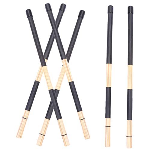 Garneck 19 pares de baquetas de bambú para percusión, juego profesional de mazas para batería, accesorio portátil y liviano para músicos y entusiastas de la batería miniatura 1