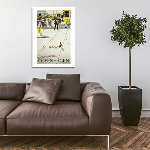 Poster de voyage de Copenhague encadré petit format décoration murale - 5