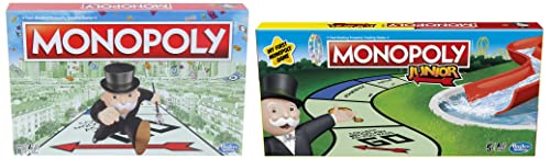 Image of MONOPOLY Board Game (Multicolor) for Families and Kids Ages 8 and Up, Classic Fantasy Gameplay & Junior Board Game for Kids Ages 5 and Up, Great Introduction to The Game