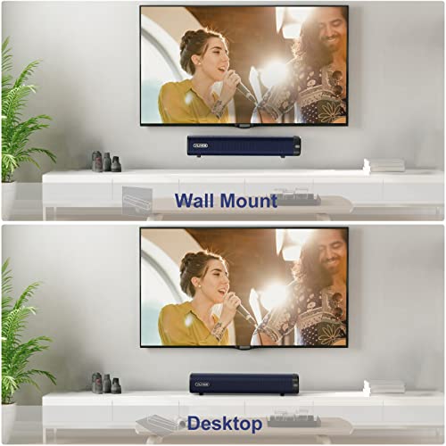 Vilinice 50W Sound Bar, 16-Inch Small Sound Bars For Tv, 3 Equalizer Modes, Wireless Bluetooth 5.0, Optical/Aux/Usb Connection, Mini Soundbar With Built-In Dsp For Tv, Pc, Projectors, Tablets #TOP4