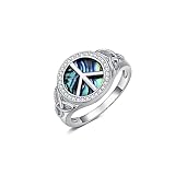 ☮Friedenszeichen Ring Inspiration☮: Traditionell ein Symbol des Schutzes, das auch Segen, Macht und Stärke darstellt. Bestes Geschenk Wahl geeignet für Friedensliebhaber.
