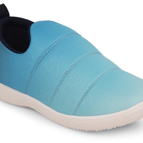 Image of Liberty Force 10 Sage Green Casual Flats for Women - Knit-Mesh Slip-On