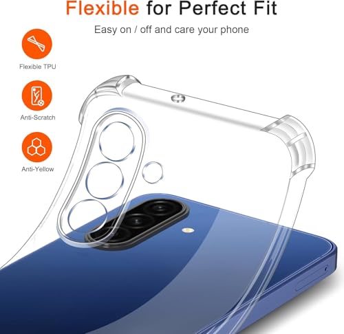 Image of ShieldTech Back Cover Case for Samsung Galaxy F18 5G | Camera Protection | Transparent Mobile Phone Back Case Cover for Samsung Galaxy F 18 5G | Samsung F18 5+G TPU Transparent Back Cover Case